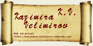 Kazimira Velimirov vizit kartica